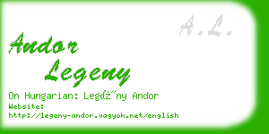 andor legeny business card